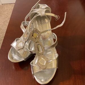 Silver Rhinestone Heels